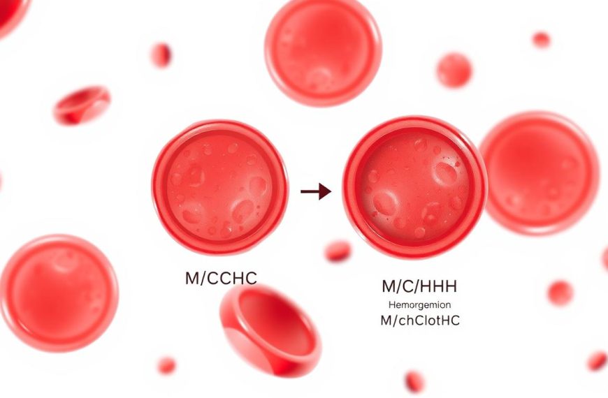 Krwinki czerwone z widoczną hemoglobiną, wizualizacja parametru MCHC w morfologii krwi