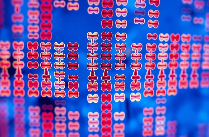 Badanie kariotypu - wizualizacja chromosomów człowieka ułożonych w pary