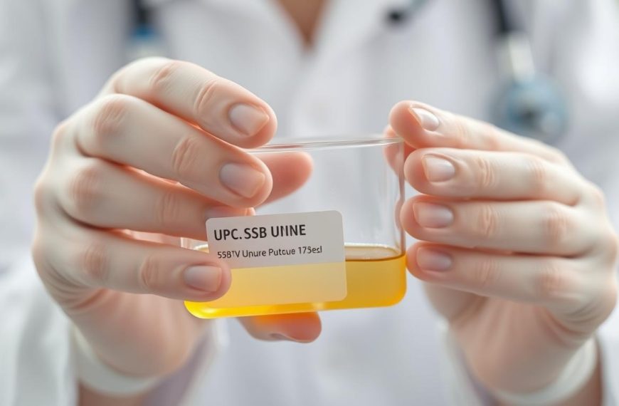Badanie moczu na posiew - próbka moczu w laboratoryjnym pojemniku